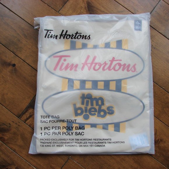 Justin Bieber x Tim Hortons Tote Bag ~ NWT ~ BRAND NEW IN PACKAGE Collectible - Picture 2 of 3
